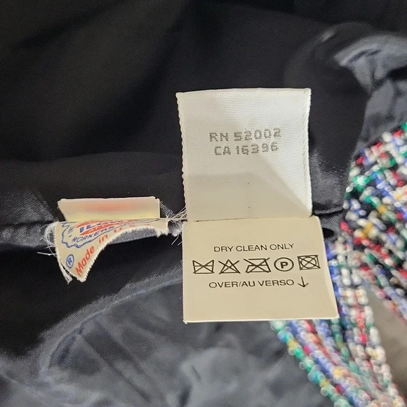 🛍Liz Claiborne Vintage Tweed Speckled Multicolored Lined Blazer Womens Size 10 - Picture 4 of 7